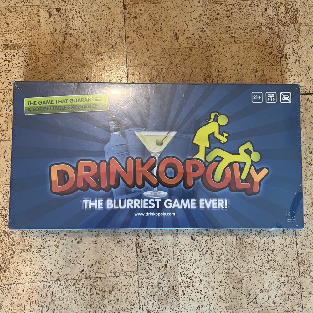 DRINKOPOLY The Blurriest Game Ever Board Game - Adults Only BRAND NEW SEALED!!
